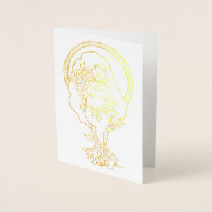 Cartão Metalizado Pagan Yule Goddess