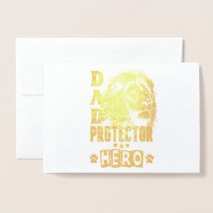 Cartão Metalizado Pai Protetor Herói
