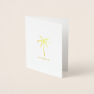 Cartão Metalizado Palm Tree