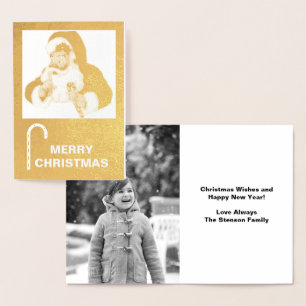 Cartão Metalizado Papais noeis de natais vintages, Silencioso, Adici