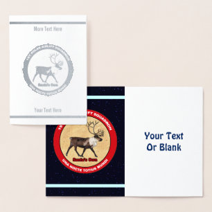 Cartão Metalizado Papais noeis Próprios - Esquadrão de Aeronave Pola