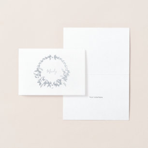 Cartão Metalizado Papel de Carta Floral