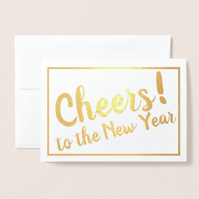 Cartão Metalizado Para o Ano Novo! (Frente com envelope)