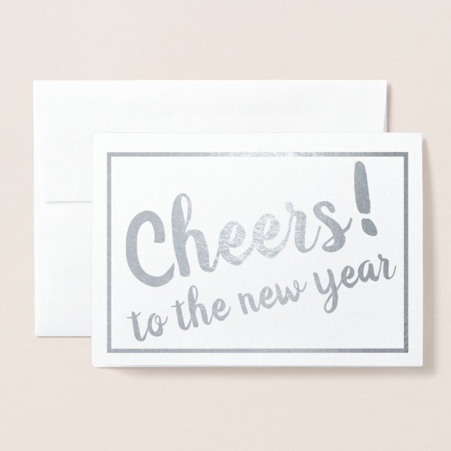 Cartão Metalizado Para o Ano Novo! (Frente com envelope)