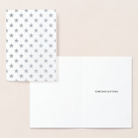 Parabéns de padrões de estrelas de prata simples