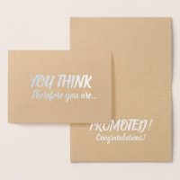 Parabéns de promoção Cinzas prateadas que você ach