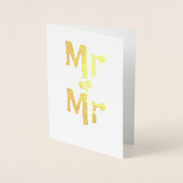 Cartão Metalizado Parabéns pelo Casamento do Sr e Sr