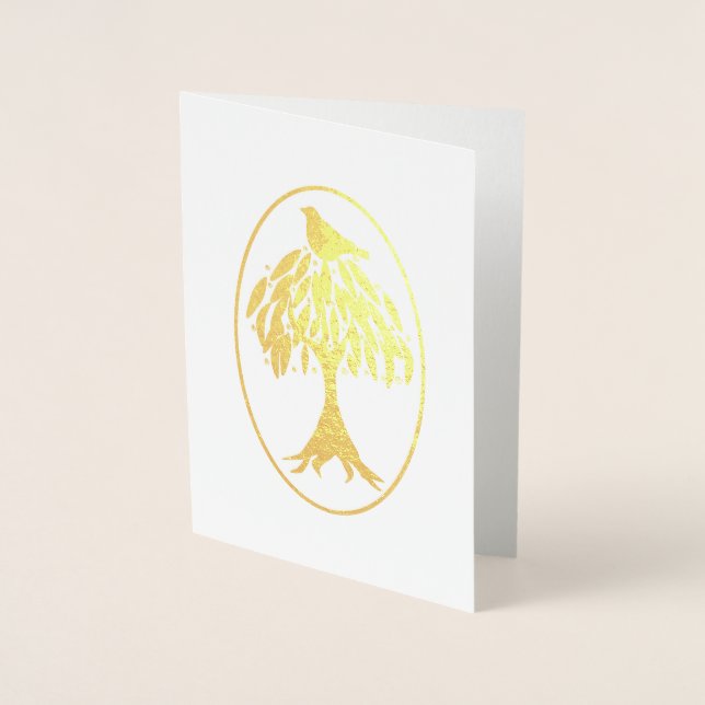 Cartão Metalizado Partucho em uma árvore de pera (Frente)