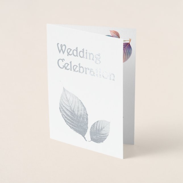 Cartão Metalizado Pastel Iridescente Deixa Pastéis Sonhosos Casados (Frente)