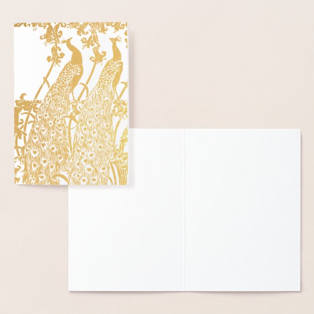 Cartão Metalizado Peacocks (Exibição)