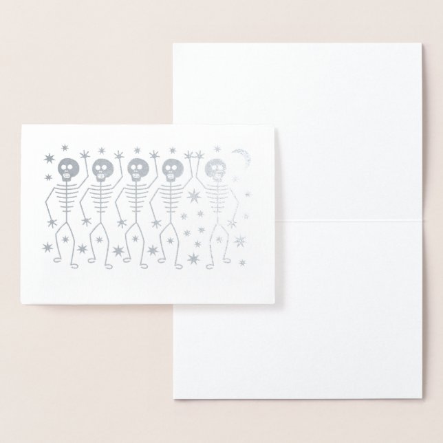 CARTÃO METALIZADO PEDAÇO DE ESQUELETÕES PERMITINDO A CARTEIRA REAL (Exibição)