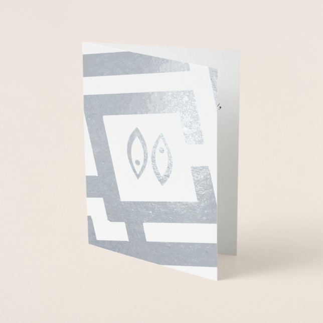 Cartão Metalizado Peixes de Sinal Astrológicos Texto Personalizado d (Frente)