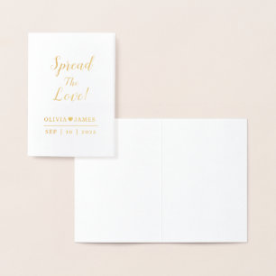 Cartão Metalizado Personalizado Espalhe o Amor Elegante