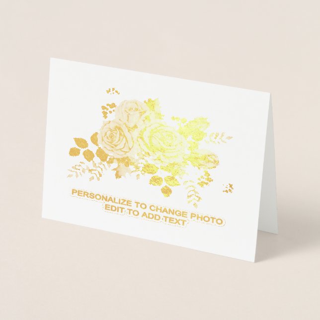 Cartão Metalizado Personalizar a Trabalho de arte de Adicionar Nome (Frente)