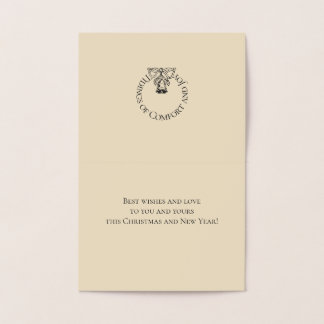 Cartão Metalizado Pilha Feliz Natal Floco de Neve Padrão