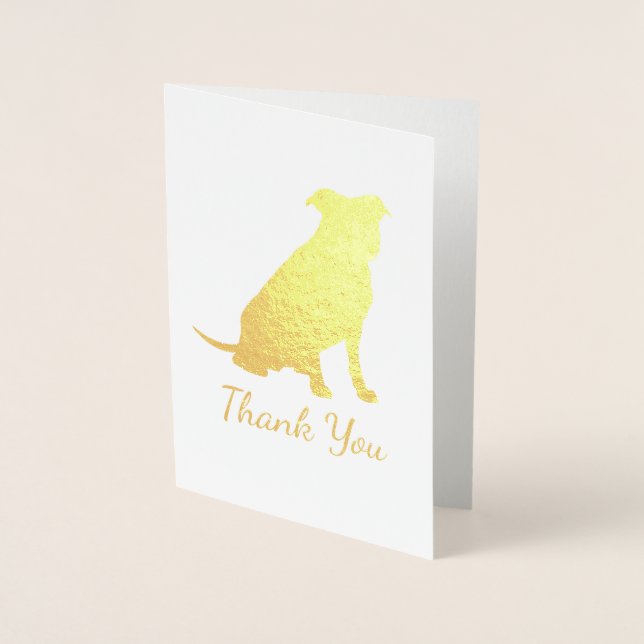 Cartão Metalizado Pit Bull Cachorro Chá de fraldas Sexo Pitbull Neut (Frente)