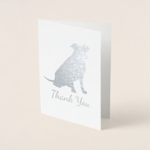 Cartão Metalizado Pit Bull Chá de fraldas Blue Boy Pitbull