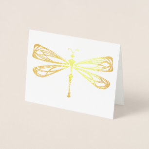 Cartão Metalizado Placa de Folha de Desenho Dragonfly