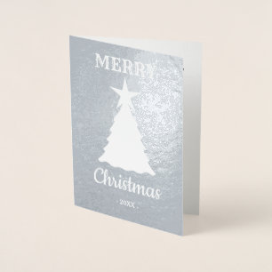 Cartão Metalizado Placa de Folha de Natal Moderna de Árvore de Natal