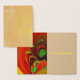 Cartão Metalizado Placa de proteção "Flor Fora de Árvore"