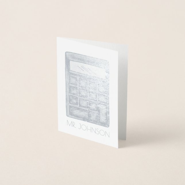 Cartão Metalizado Presente na Escola de Professores de Matemática da (Frente)