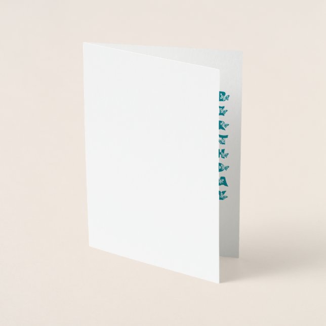 Cartão Metalizado Primeiro aniversário do bebê. (Frente)