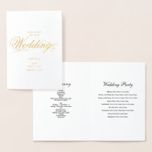 Programa Real Gold Foil Weding Order
