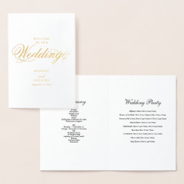Cartão Metalizado Programa Real Gold Foil Weding Order