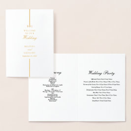 Cartão Metalizado Programa Real Gold Foil Weding Order