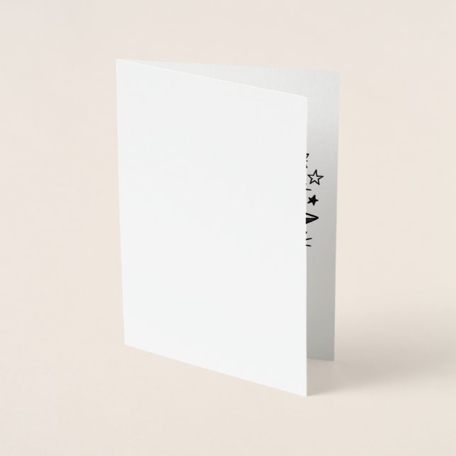 Cartão Metalizado Progress Not Perfection Motivational Quote Design (Frente)