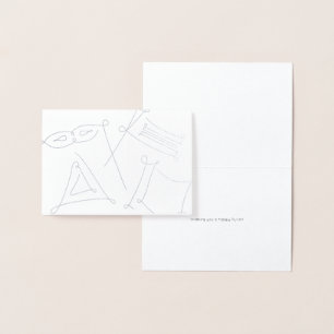 Cartão Metalizado Purim