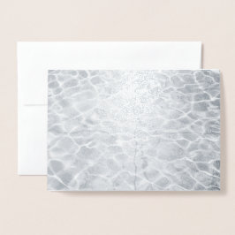 Cartão Metalizado Reflexões À Luz Do abstrato Na Água Prateada