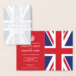 Cartão Metalizado Reino Unido - Reino Unido Casamento Britânico