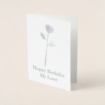 Rosa Romântico de Prata com Mensagem Própria - Per