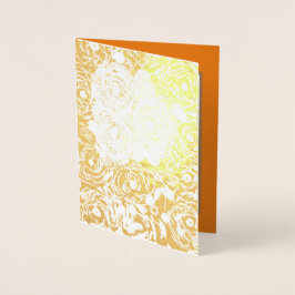 Cartão Metalizado Rosas