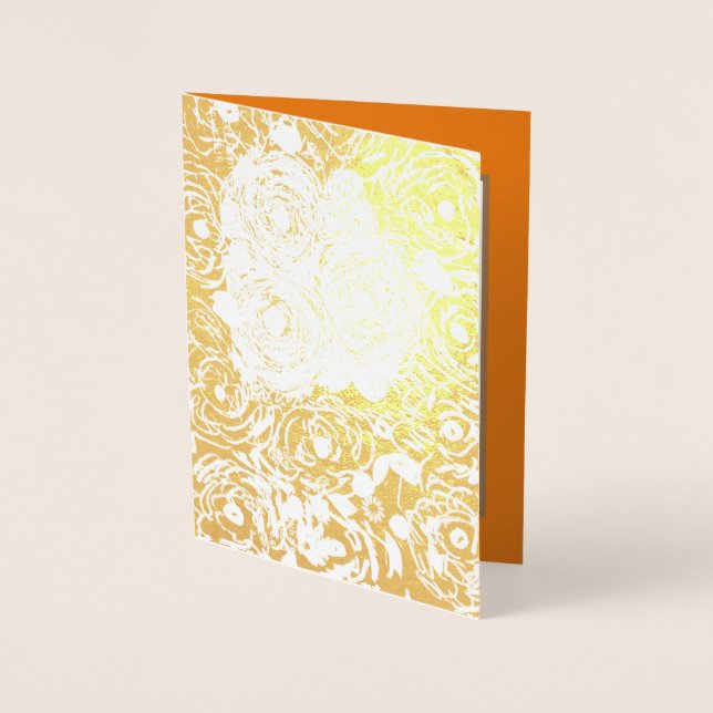 Cartão Metalizado Rosas (Frente)