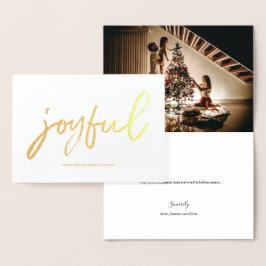 Cartão Metalizado Roteiro Alegre Personalizado Família Foto Natal