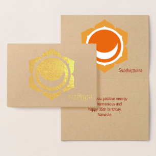 Cartão Metalizado Sacral Chakra - Todos os Casos Personalizados - Re