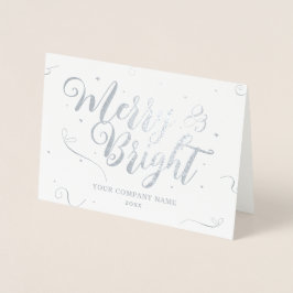 Cartão Metalizado Seasons Saudações Silver Company Foil Card