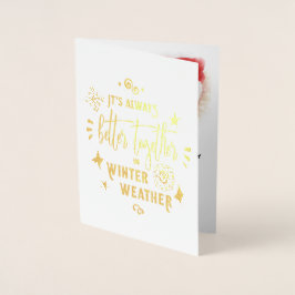 Cartão Metalizado Sempre Melhor Juntos no Natal, Natal, ZSG