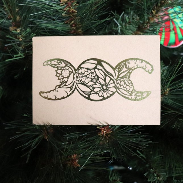 Cartão Metalizado Símbolo da Lua Tripla Bloom (Criador carregado)