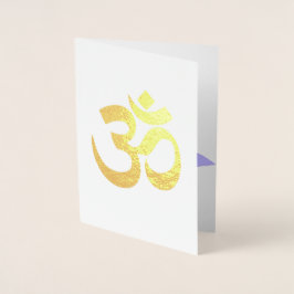Cartão Metalizado Símbolo Om Arco-íris Lotus