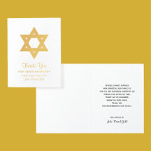 Simpatia judaica Obrigado Estrela Foil Gold de Dav