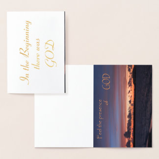 Cartão Metalizado Sinta a Presença de DEUS