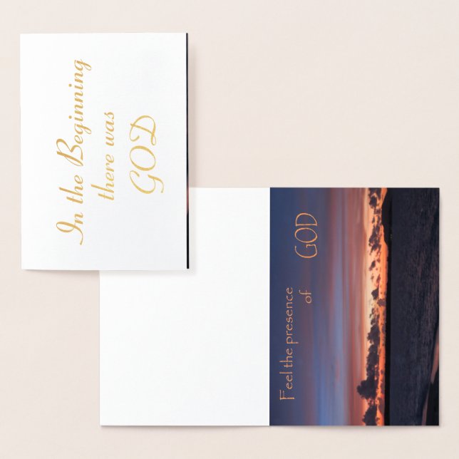 Cartão Metalizado Sinta a Presença de DEUS (Exibição)