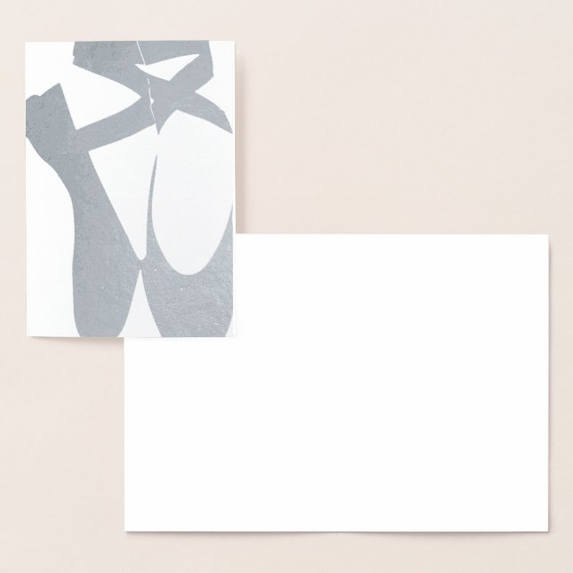 Cartão Metalizado Slippers de Balé HAMbyWG (Exibição)