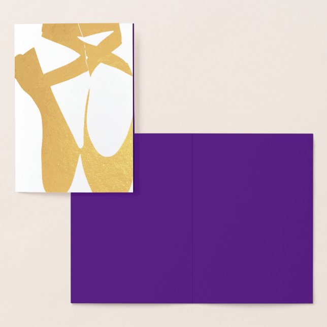 Cartão Metalizado Slippers de Balé HAMbyWG (Exibição)