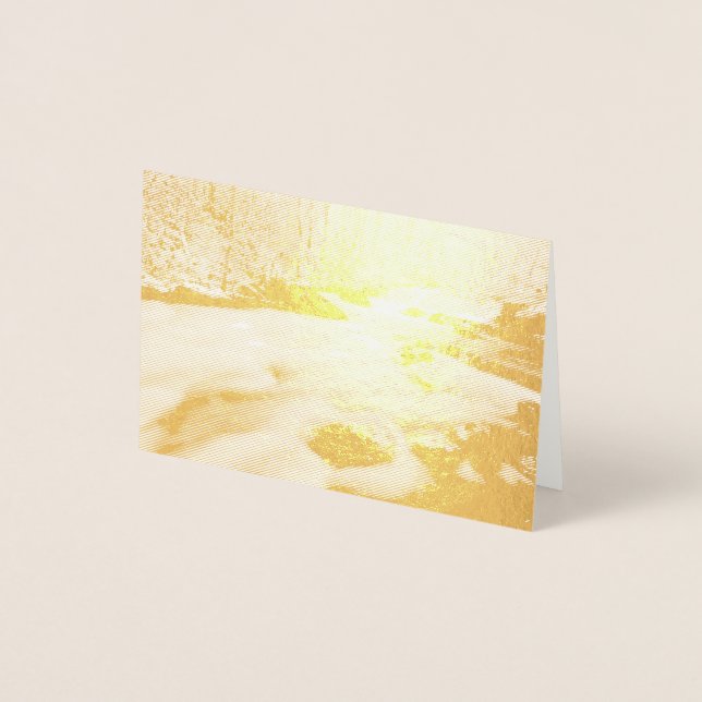 Cartão Metalizado Snowy Stream nos Enfumaçados (Frente)