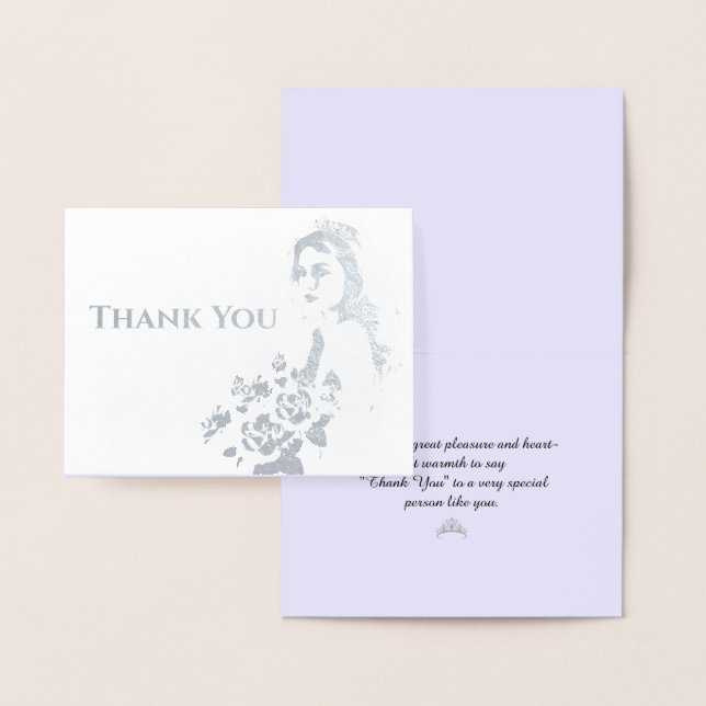 Cartão Metalizado Sra. USA America Crown-with Photo Saudação (Display)