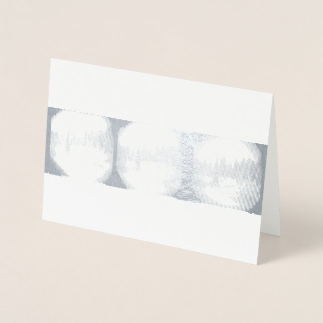 Cartão Metalizado Tempestade de neve em Serra Montanha - Placa de pi (Frente)